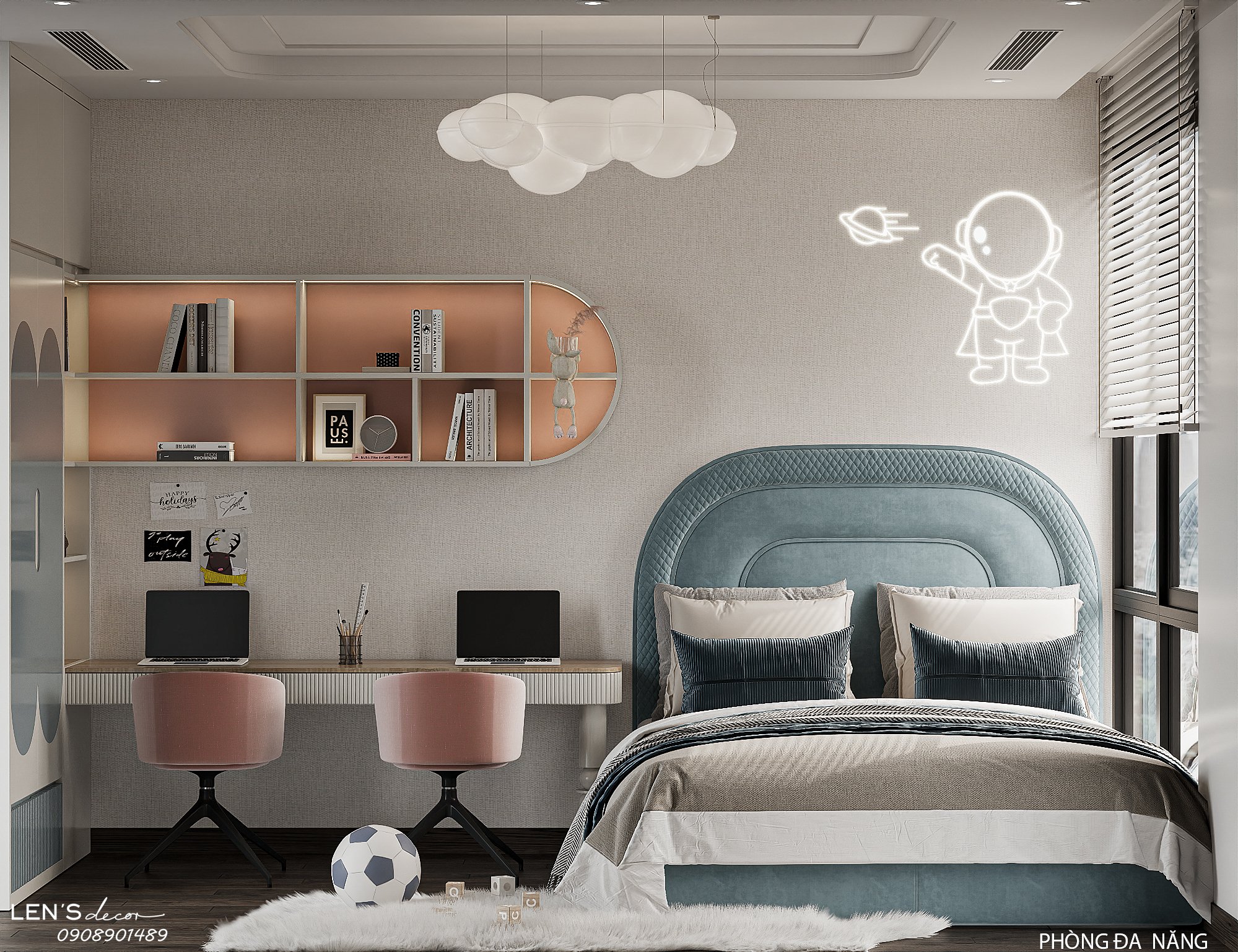 Phòng ngủ concept vũ trụ