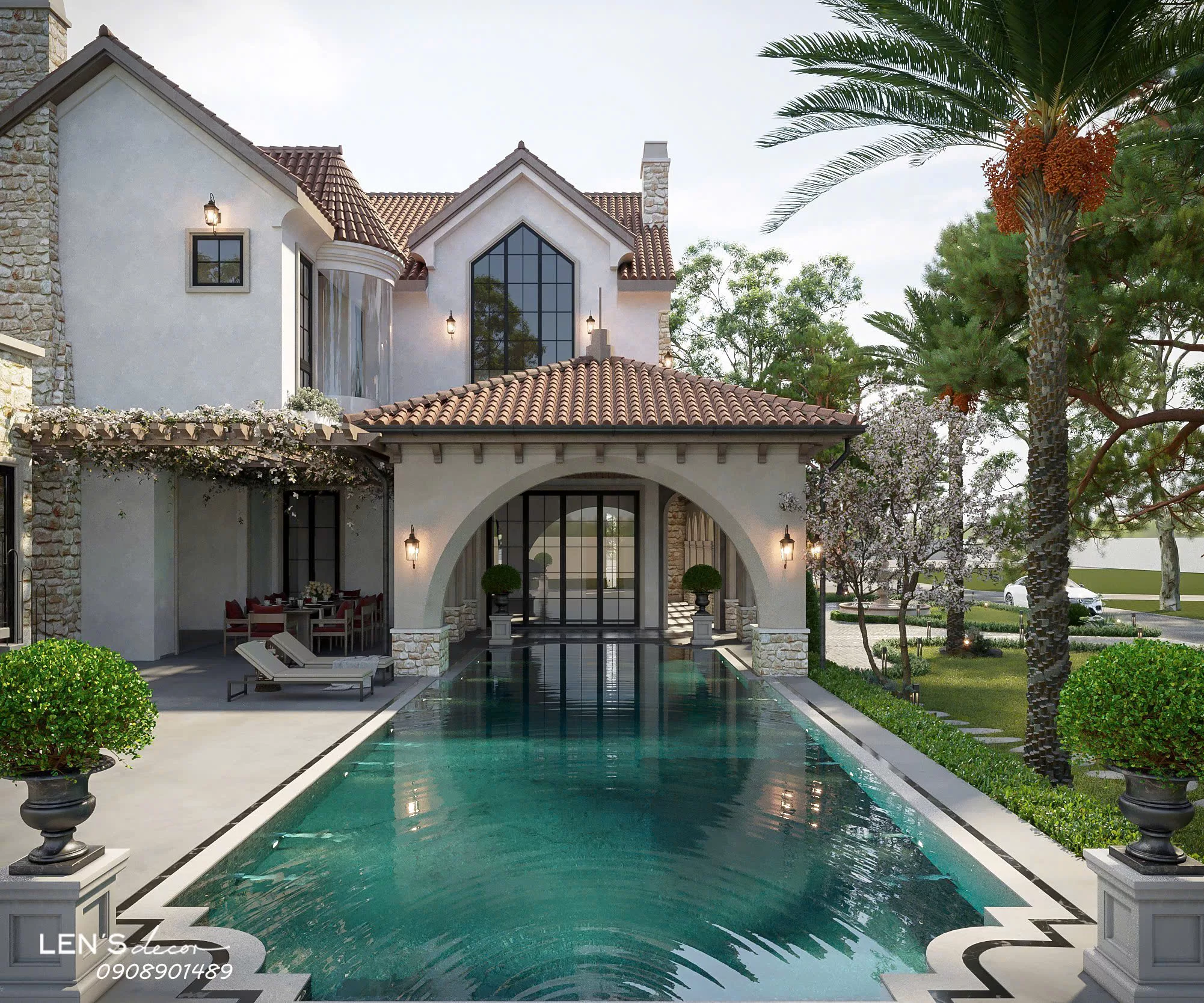 Hồ bơi và yếu tố nước cho nhà villa đẹp