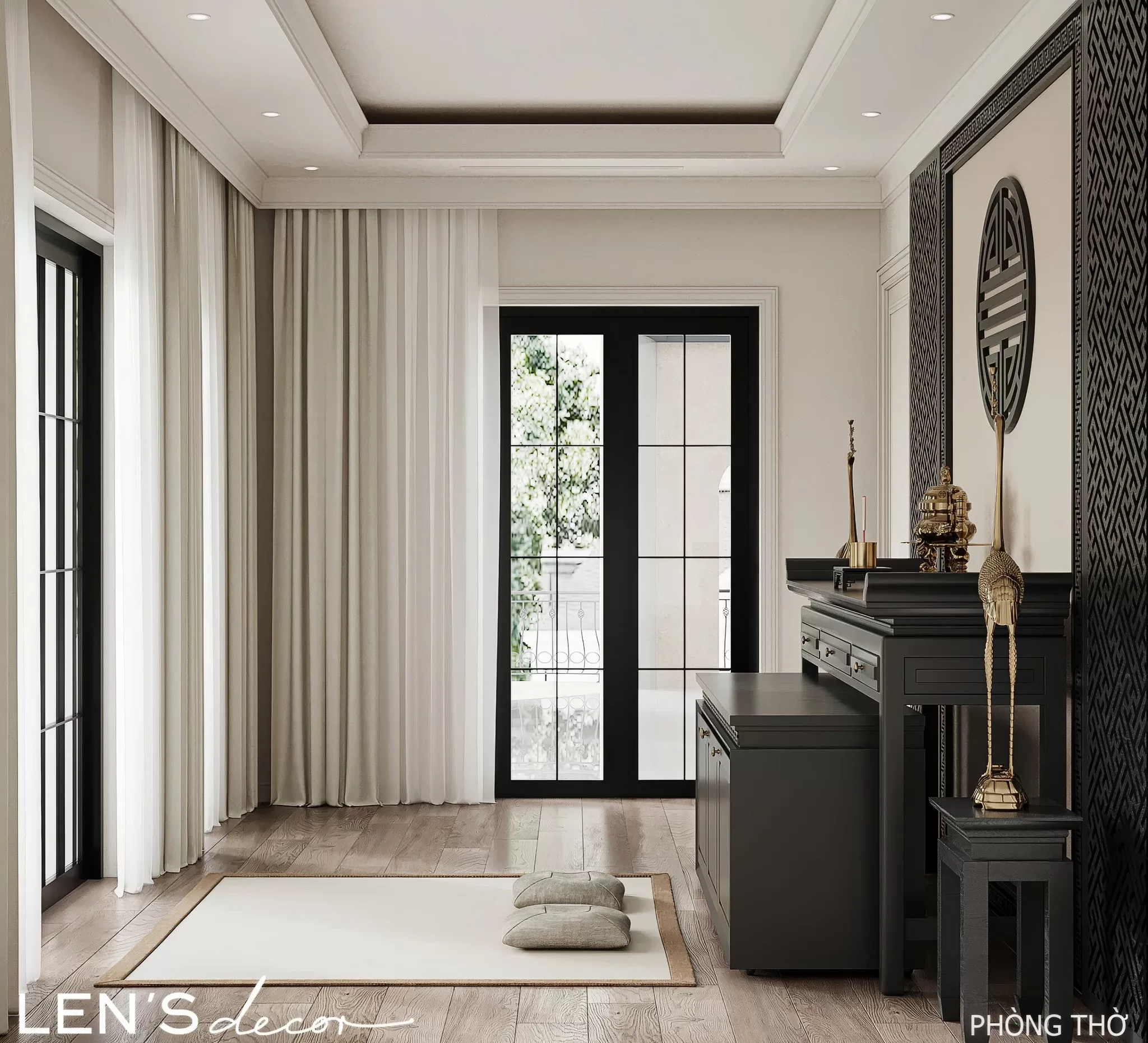 Sử dụng rèm cửa hoặc vách ngăn mềm để điều tiết luồng khí