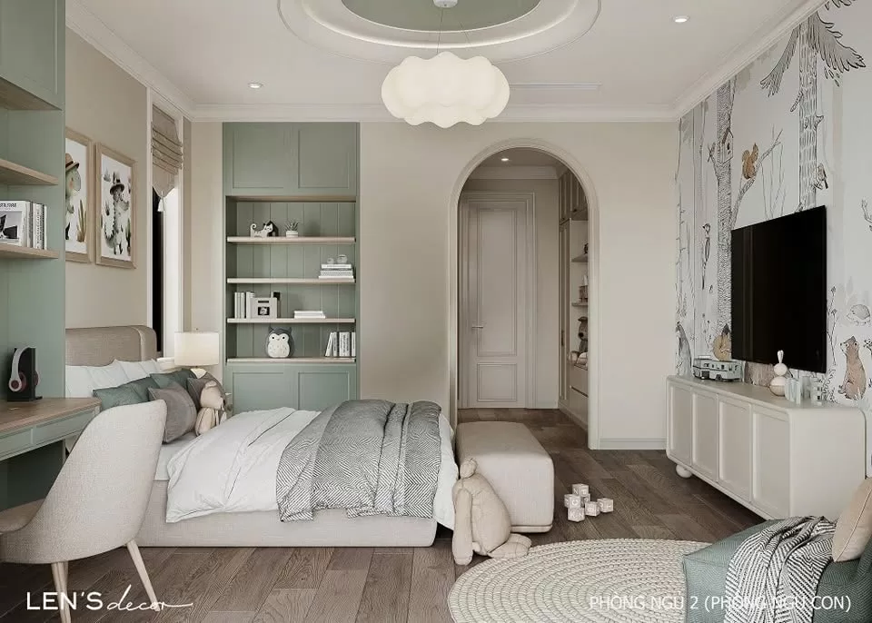 Sử dụng giấy dán tường khi decor phòng ngủ
