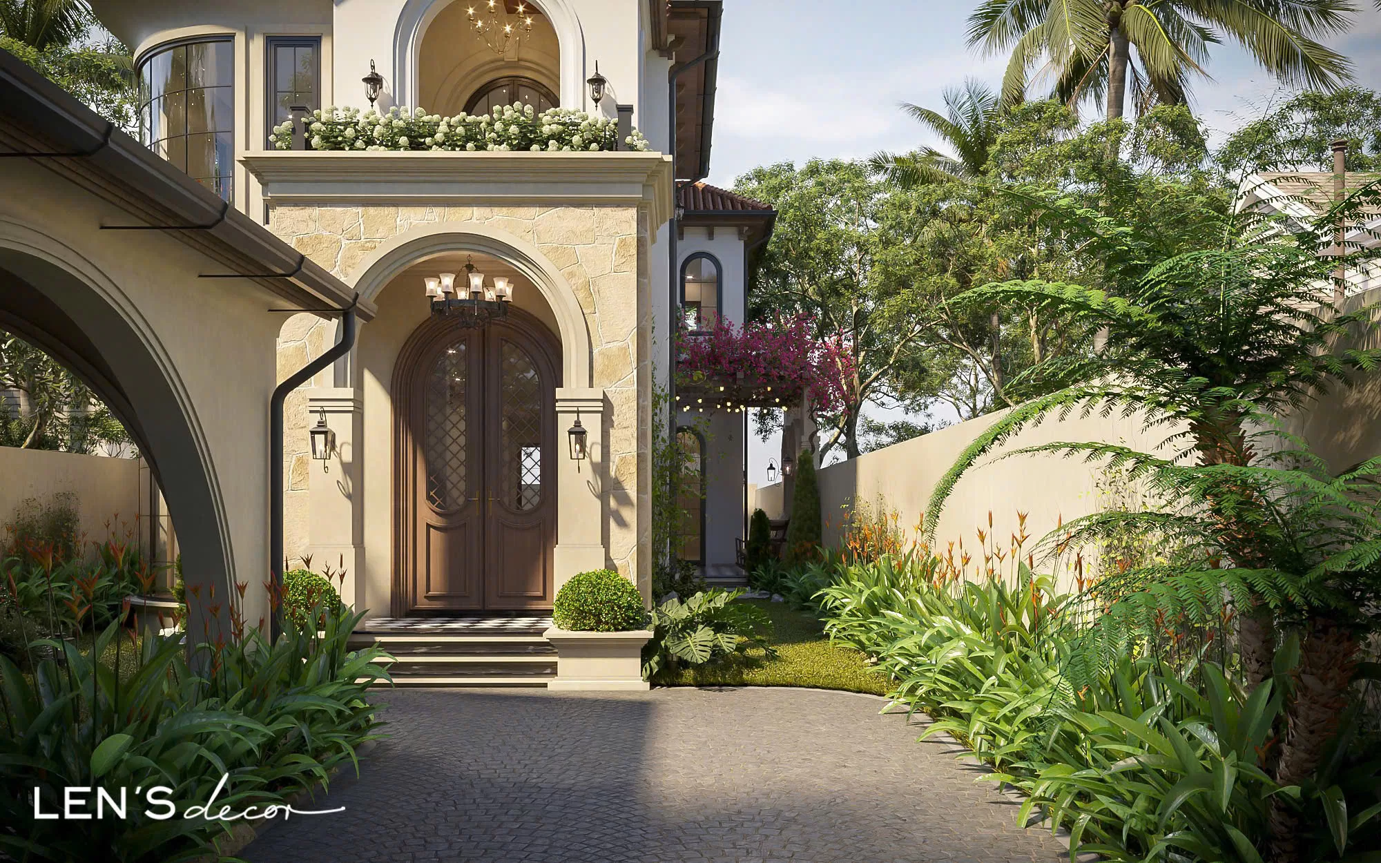 Khi chiều xuống, ánh nắng phản chiếu qua mái ngói, qua tán cây, tạo nên khung cảnh nên thơ