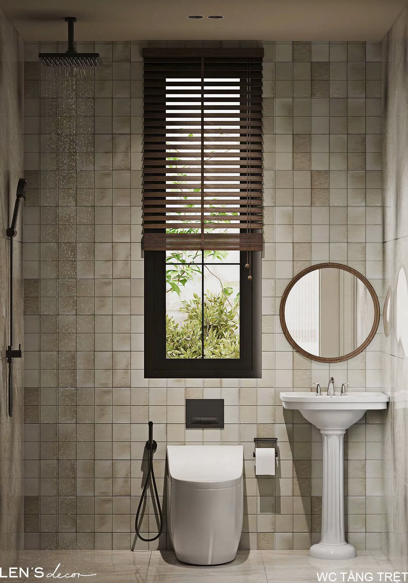 Những ô gạch màu đá