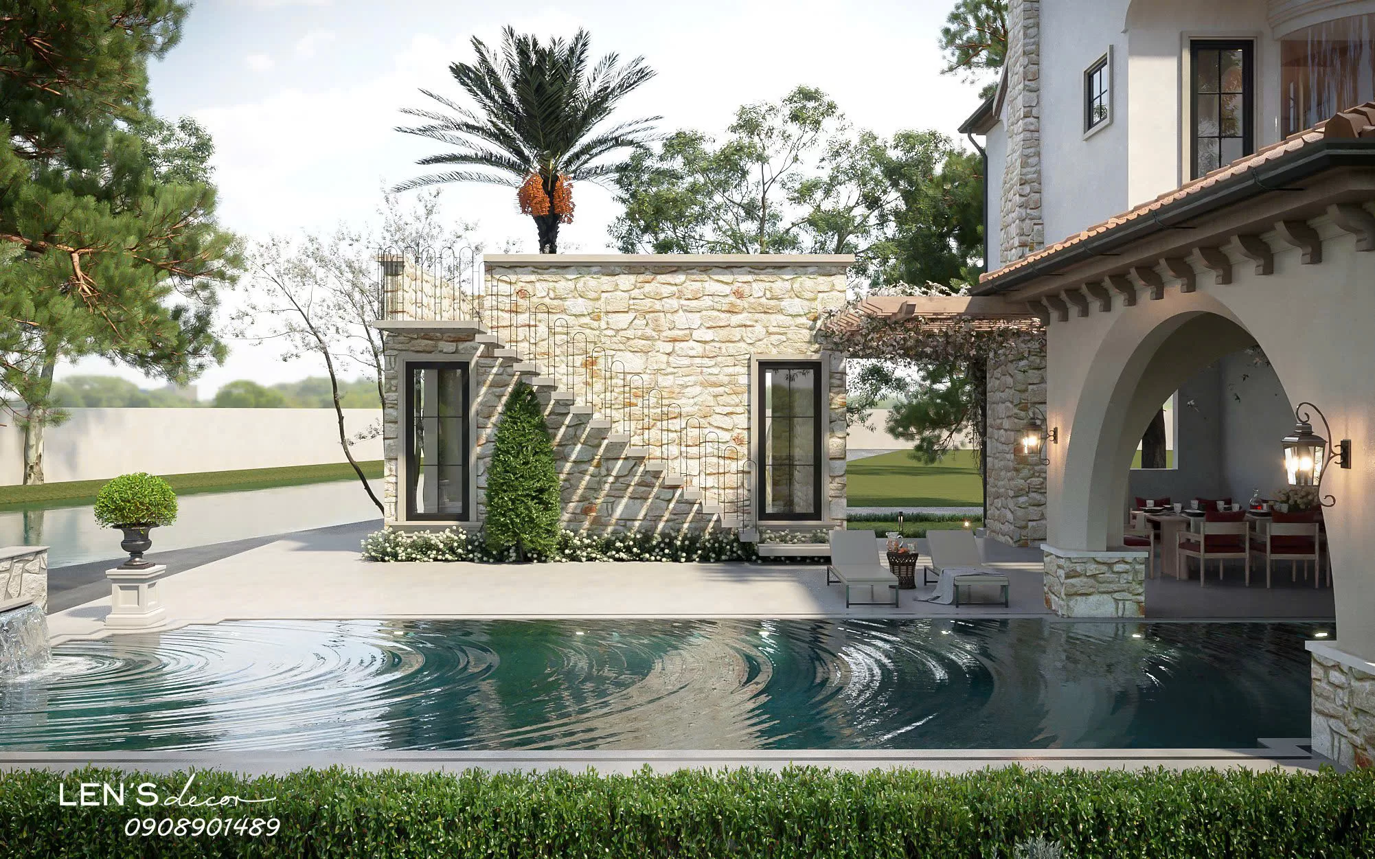 Khung cảnh mát lành như ở resort