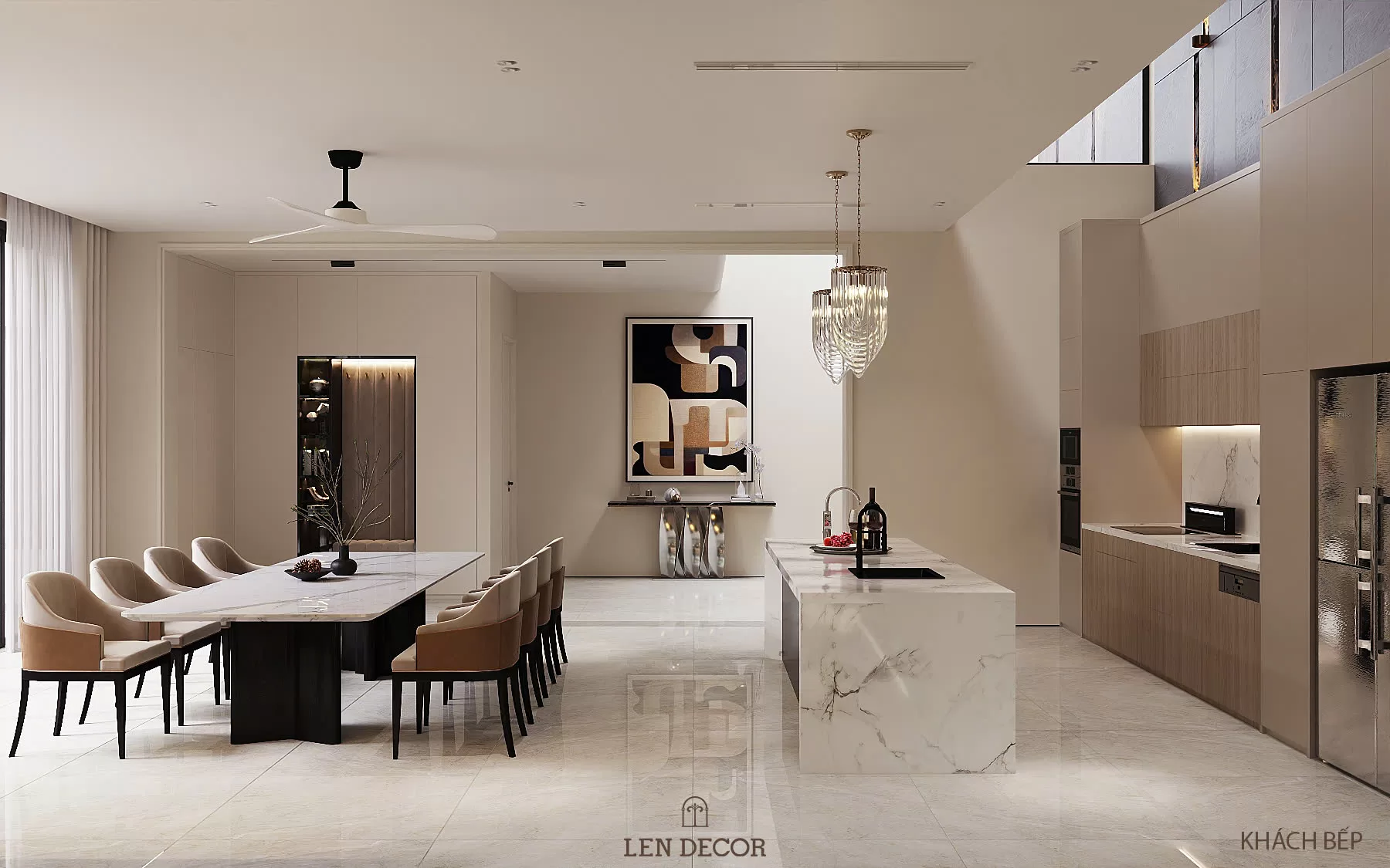 Hiệu quả: Không gian sang trọng nhưng vẫn gần gũi, dễ chịu.