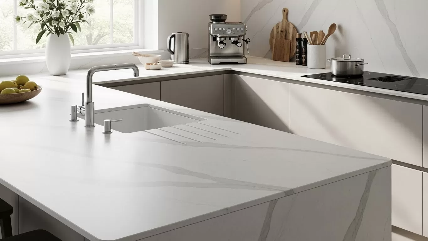 Solid surface tập trung vào tính linh hoạt và liền mạch của bề mặt