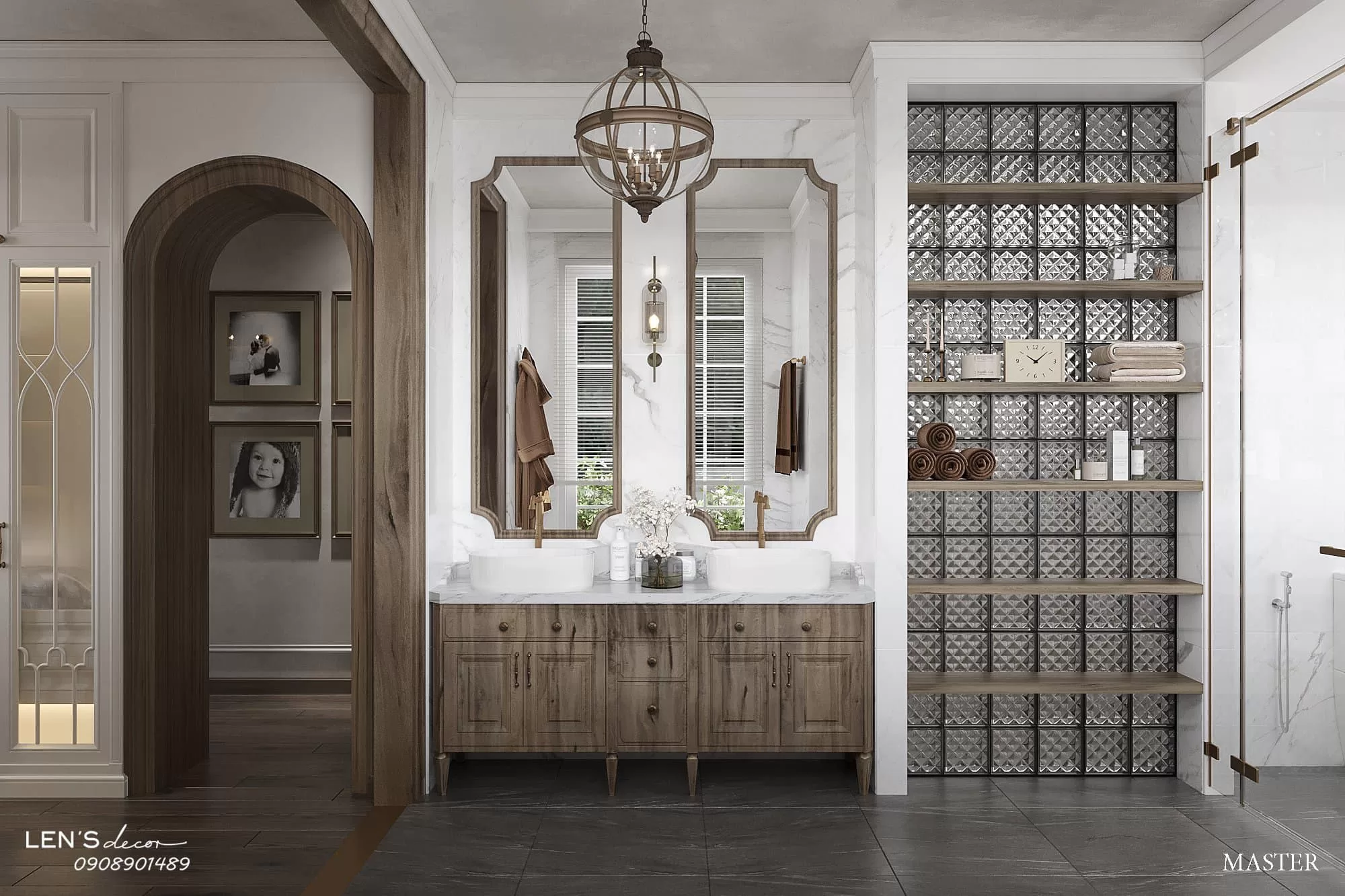 Bề mặt mờ của mặt gạch kính cũng giúp đảm bảo sự riêng tư