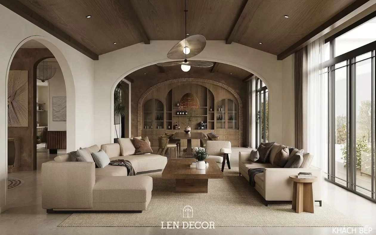 Màu sắc trung tính trong bảng màu mang cảm giác nhẹ nhàng, ấm cúng