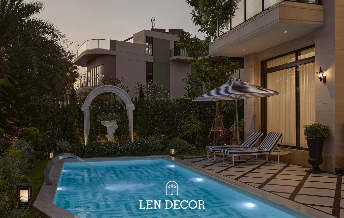 Sự hài hòa giữa hồ bơi và tổng thể kiến trúc