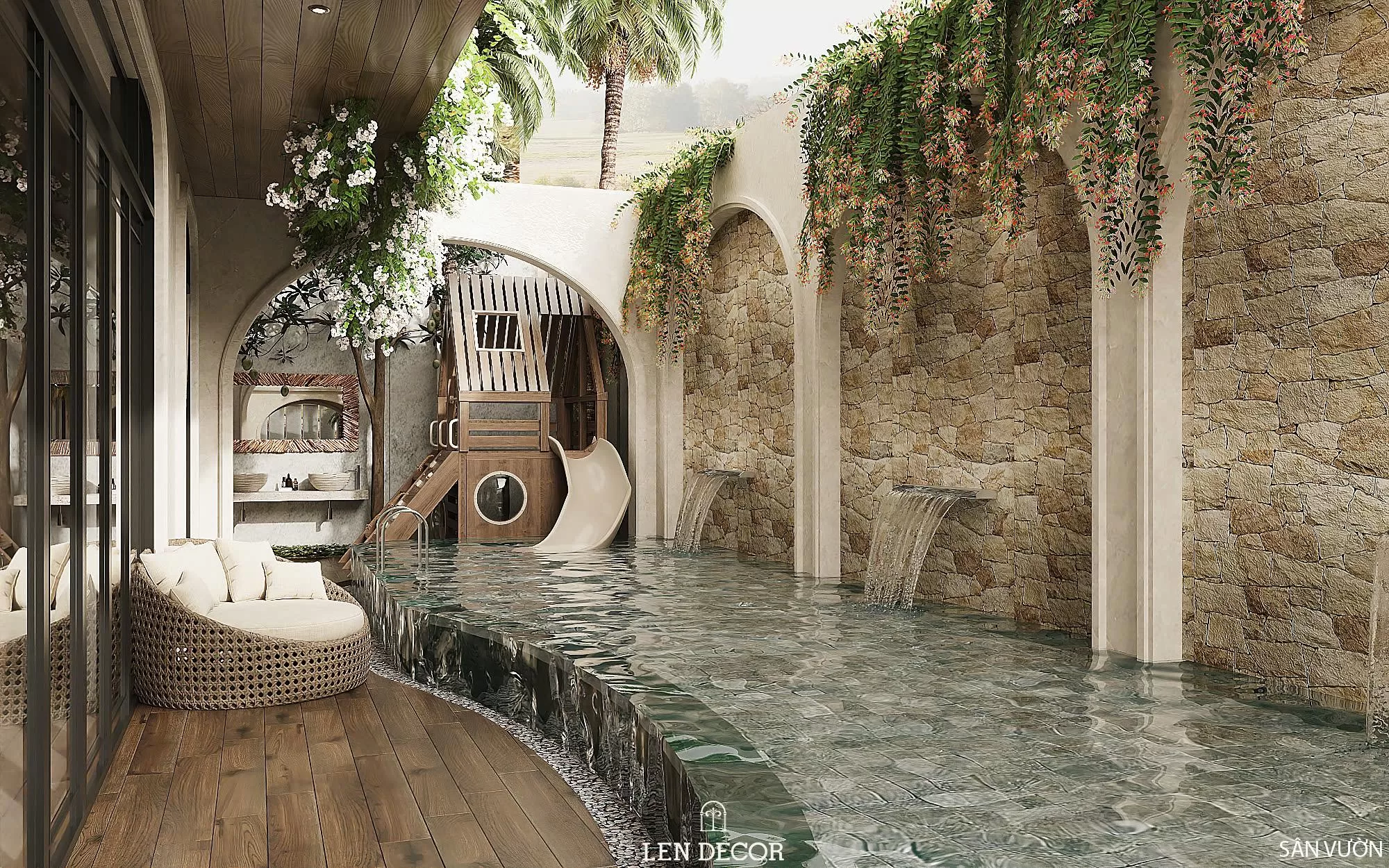 Hồ kết hợp khu vui chơi trẻ em