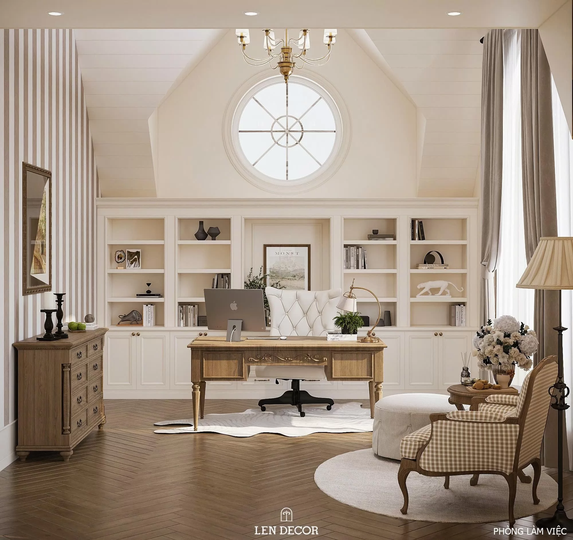 Tận dụng không gian áp mái với cửa sổ tròn (Oculus) độc đáo