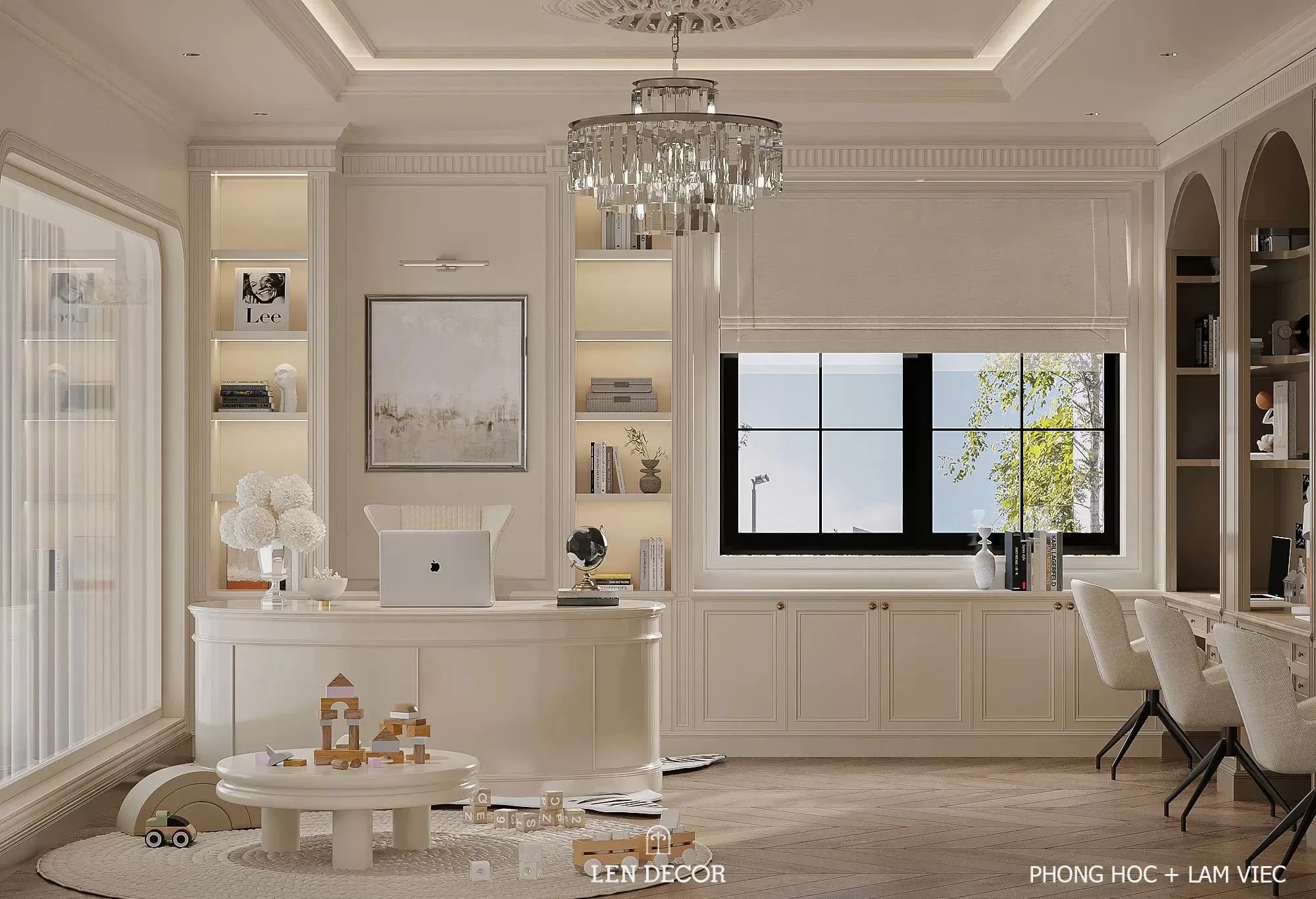 Phòng làm việc tích hợp phòng học