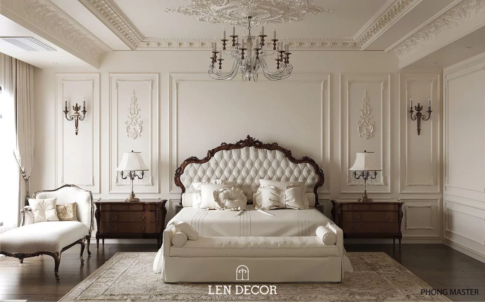 Diện tích phòng ngủ master đáp ứng phong cách sống thượng lưu