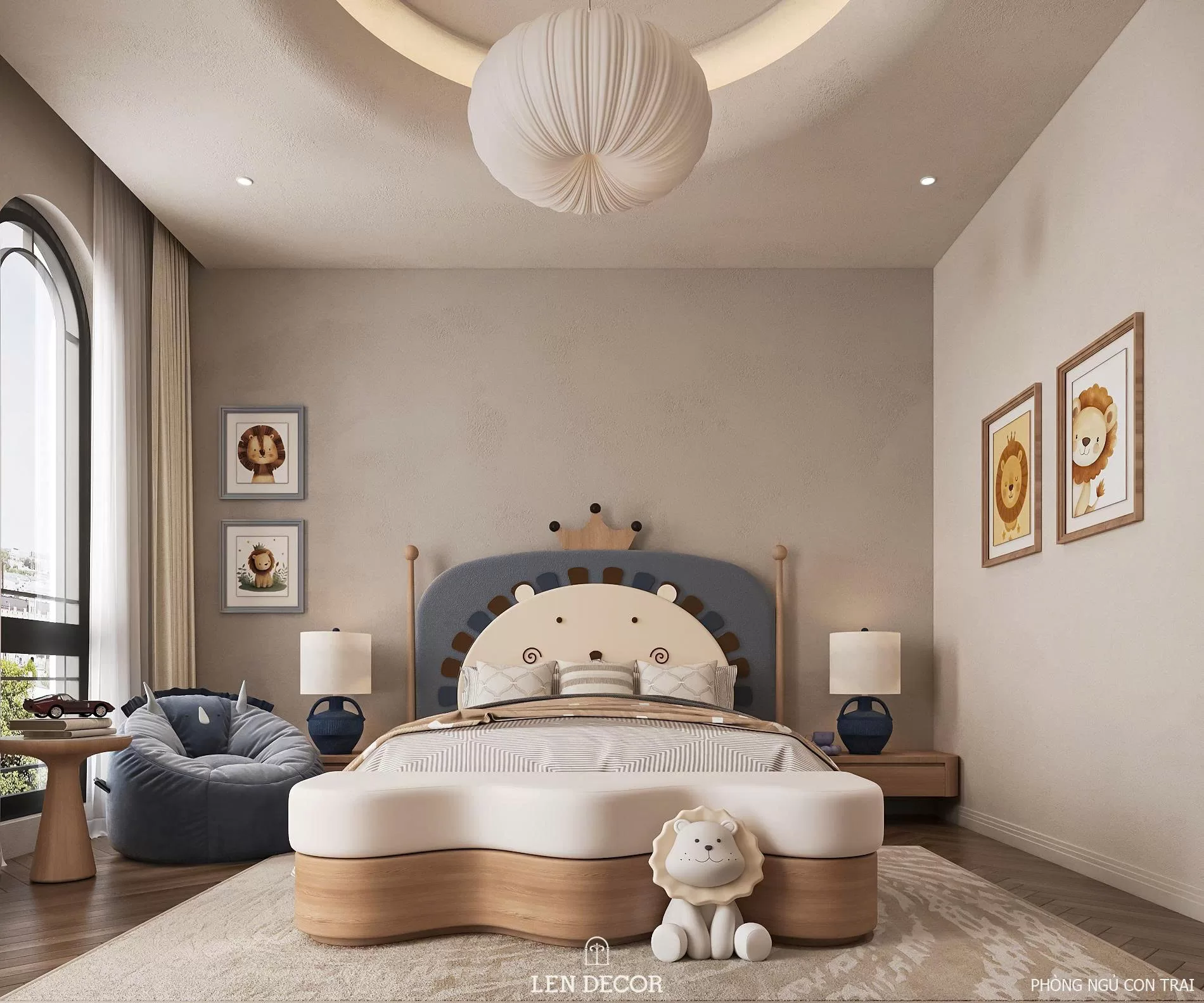 Ứng dụng đường cong vào thiết kế phòng ngủ cho bé gia tăng sự an toàn