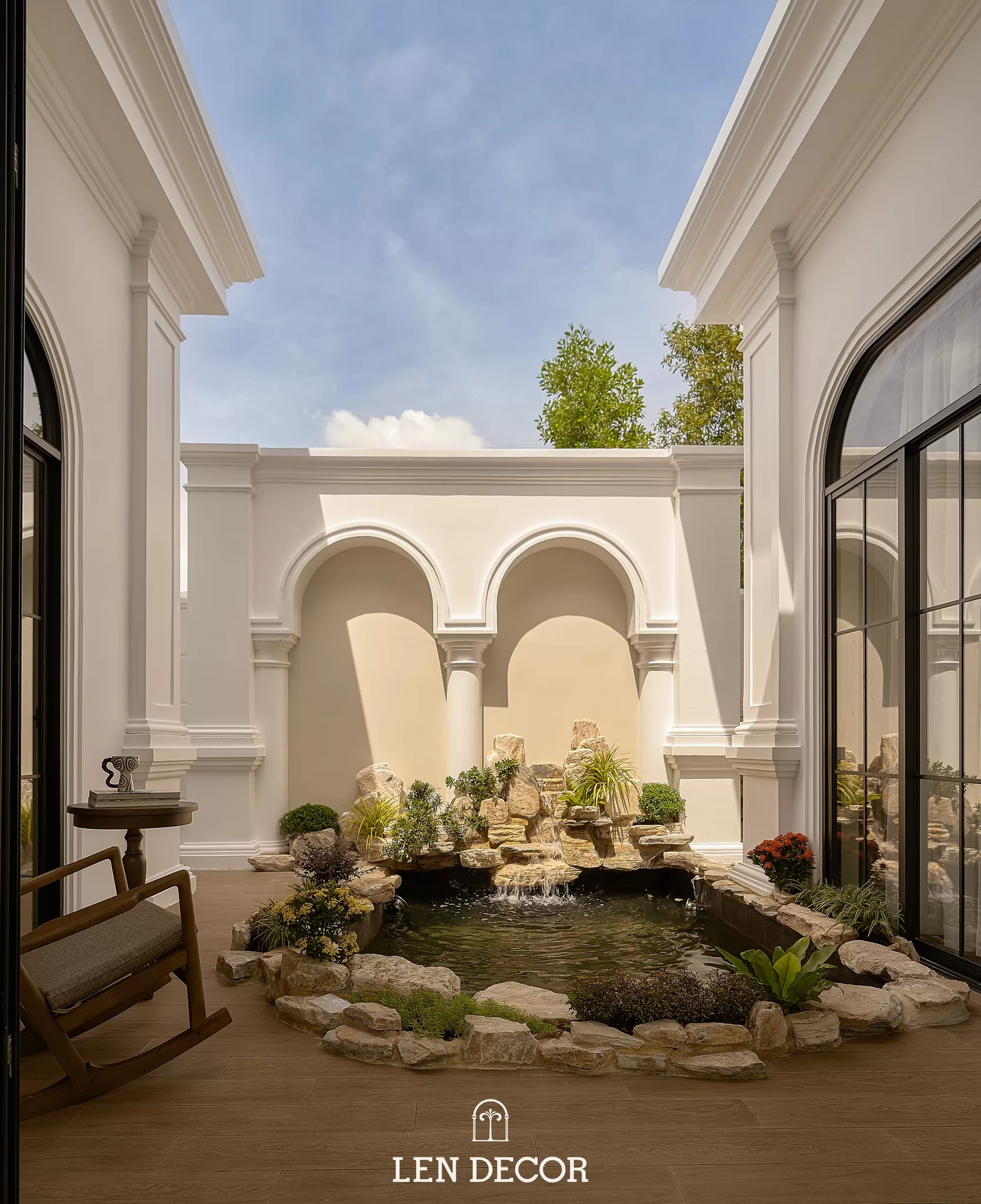 Có thể xây một tiểu cảnh trước nhà