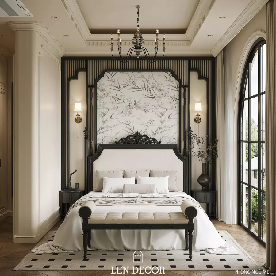 Phòng của bà mang hơi hướng truyền thống, tĩnh lặng