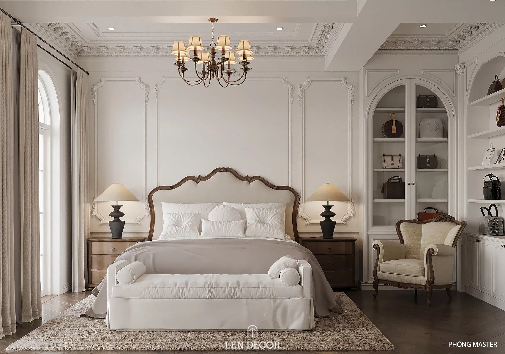 Chiếc giường tạo cảm giác thư giãn tuyệt đối cả từ phần thị giác